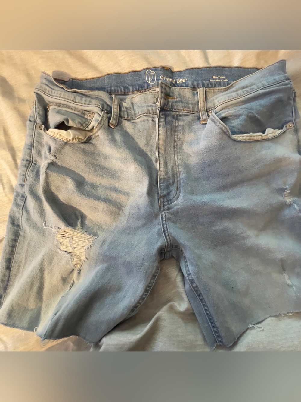 Original Use Faded Blue Denim Jeans